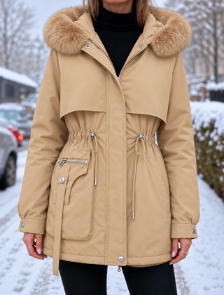 Eloise | Water-Repellent Parka with Sherpa Lining