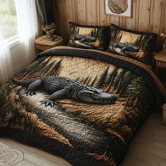 Wildlife Lodge | 3-Piece Quilted Bedding Set