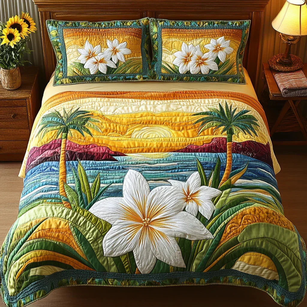Aloha Spirit | 3-Piece Quilted Bedding Set