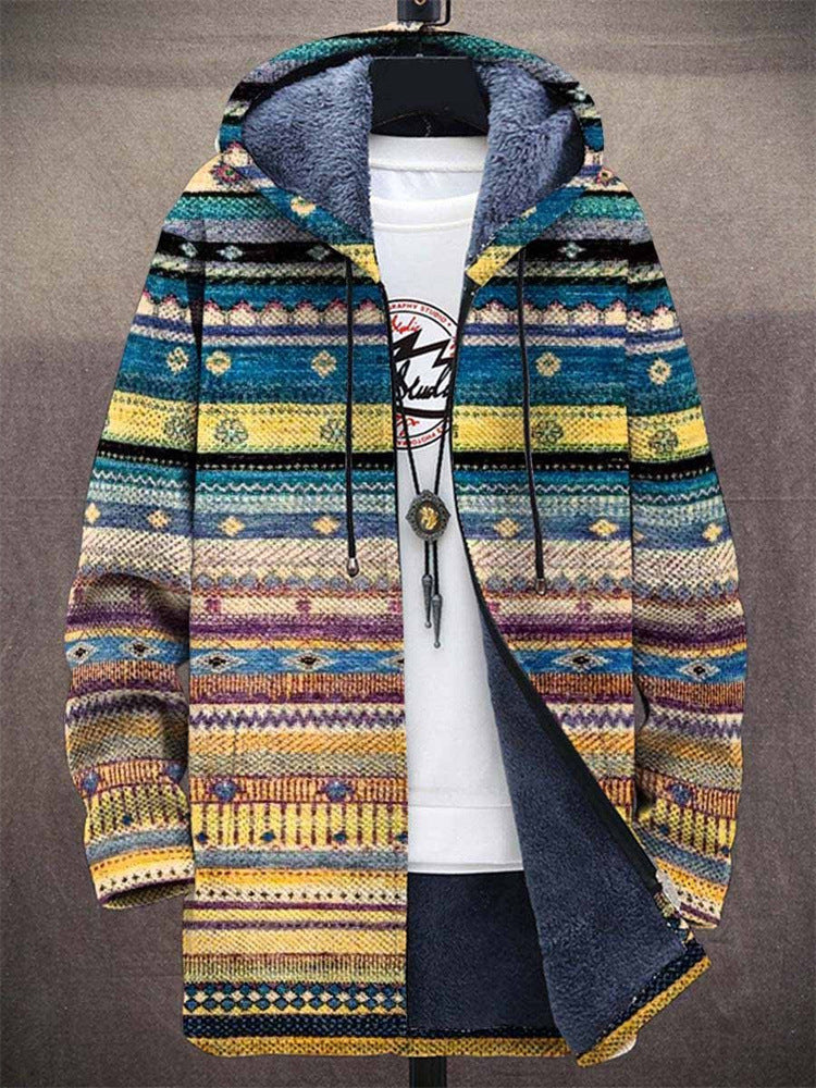 Delilah | Hooded Patterned Cardigan