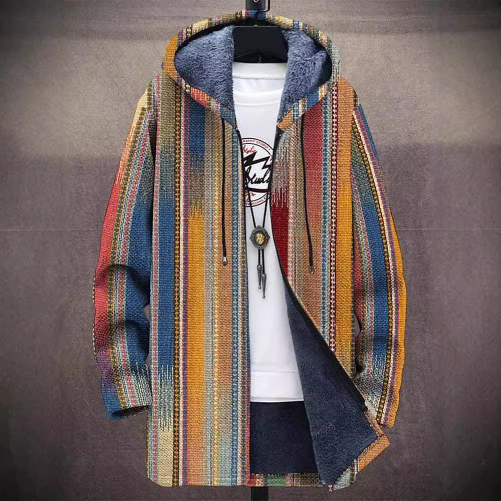 Delilah | Hooded Patterned Cardigan