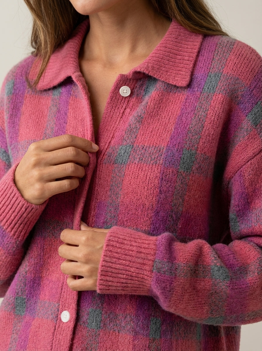 Anna | Check Cardigan