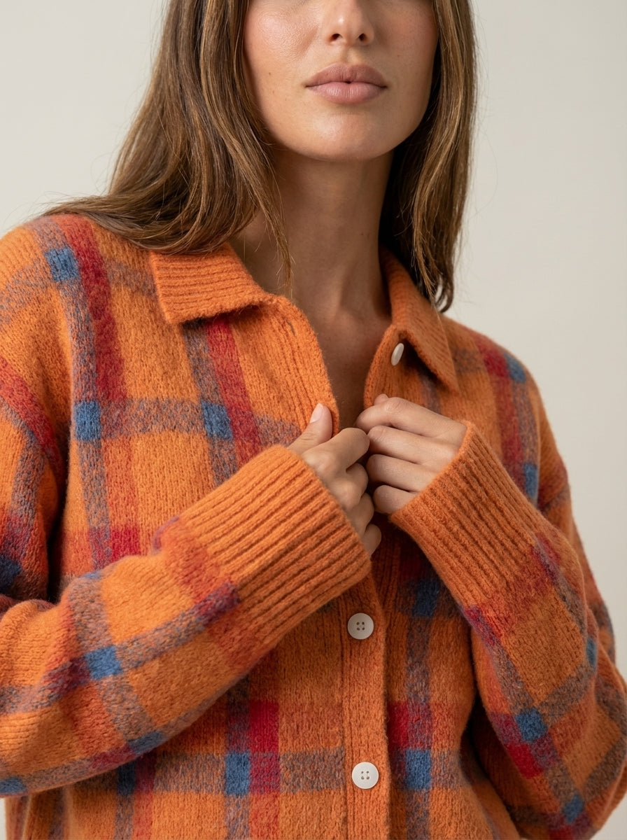 Anna | Check Cardigan