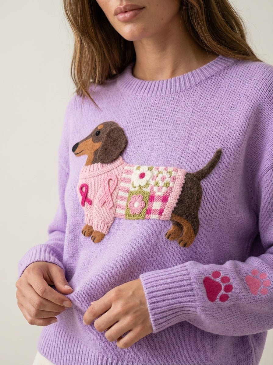 Olivia | Dachshund Patchwork Jumper