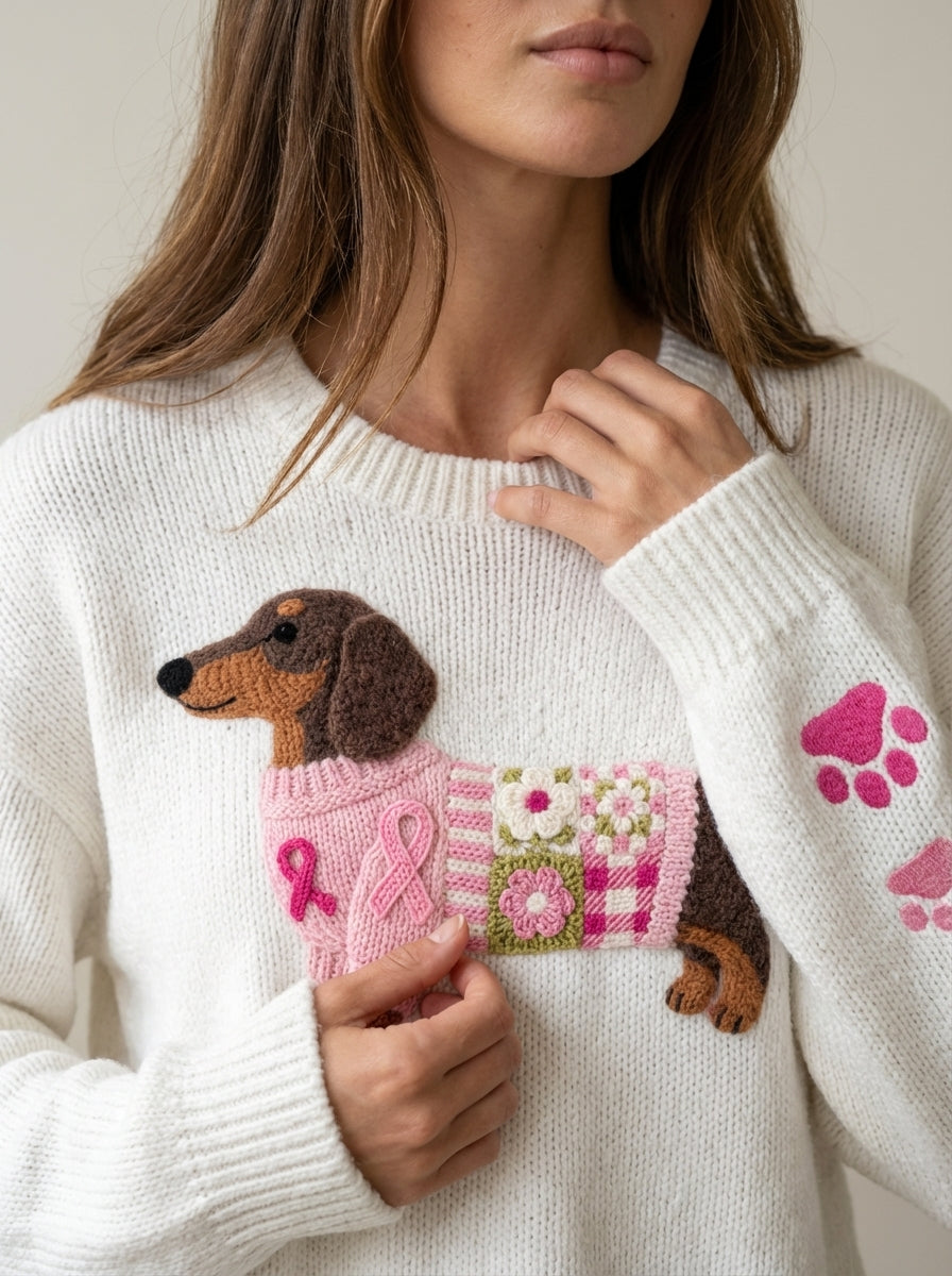 Olivia | Dachshund Patchwork Jumper