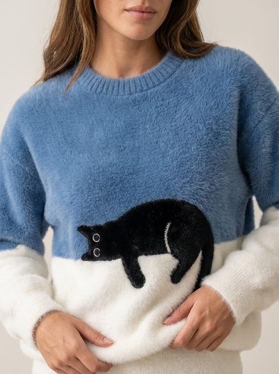 Luna | Cat Graphic Sweatshirt