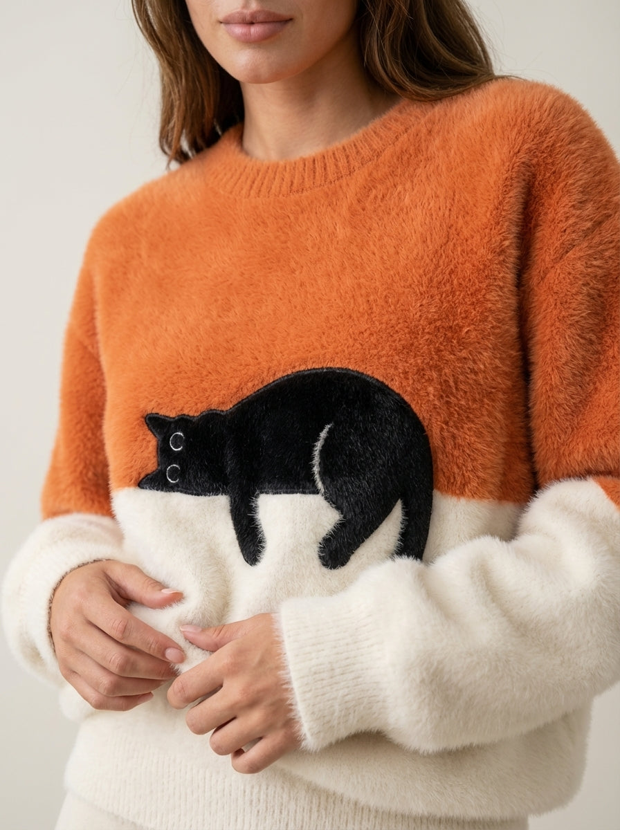 Luna | Cat Graphic Sweatshirt
