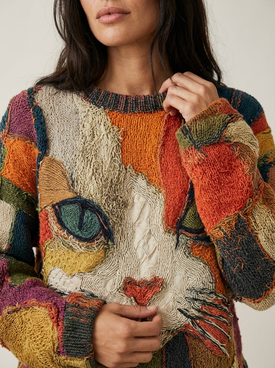 Aria | Artistic Top with Cat