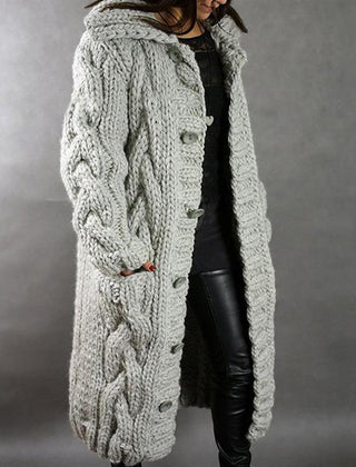 Enid | Cosy Hooded Longline Cardigan