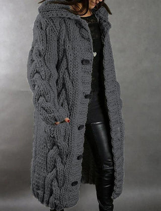 Enid | Cosy Hooded Longline Cardigan