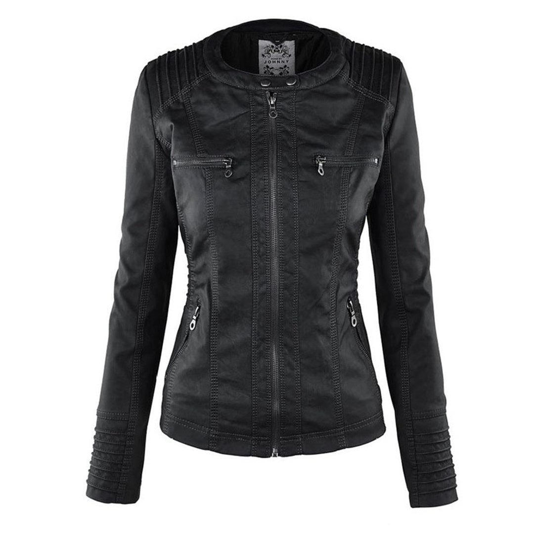 Cordelia | Elegant Hooded Biker Jacket