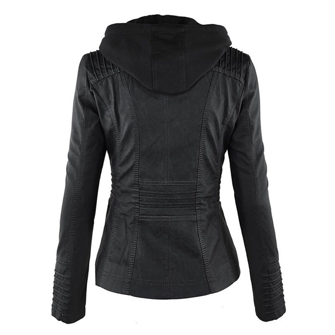 Loretta | Hooded Biker Jacket