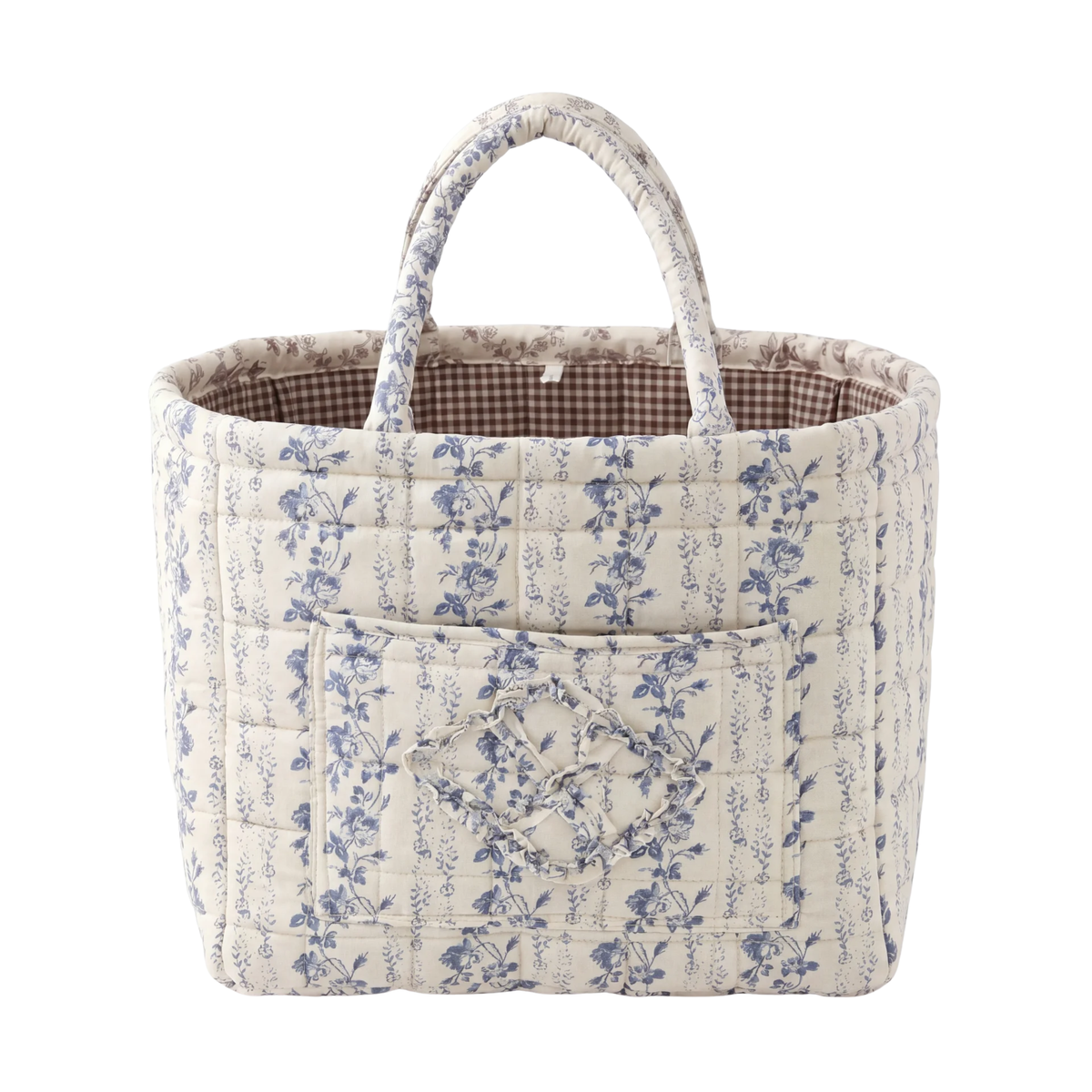 Margot | Blue Vine Quilted Tote Bag