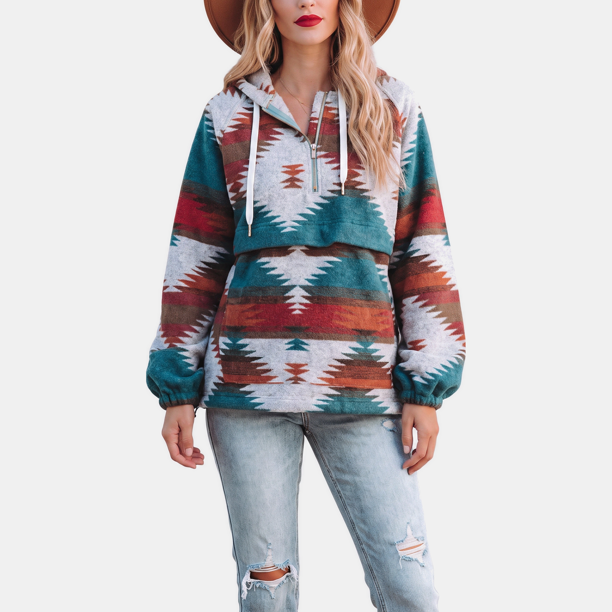 Nina |  Quarter Zip Hoodie