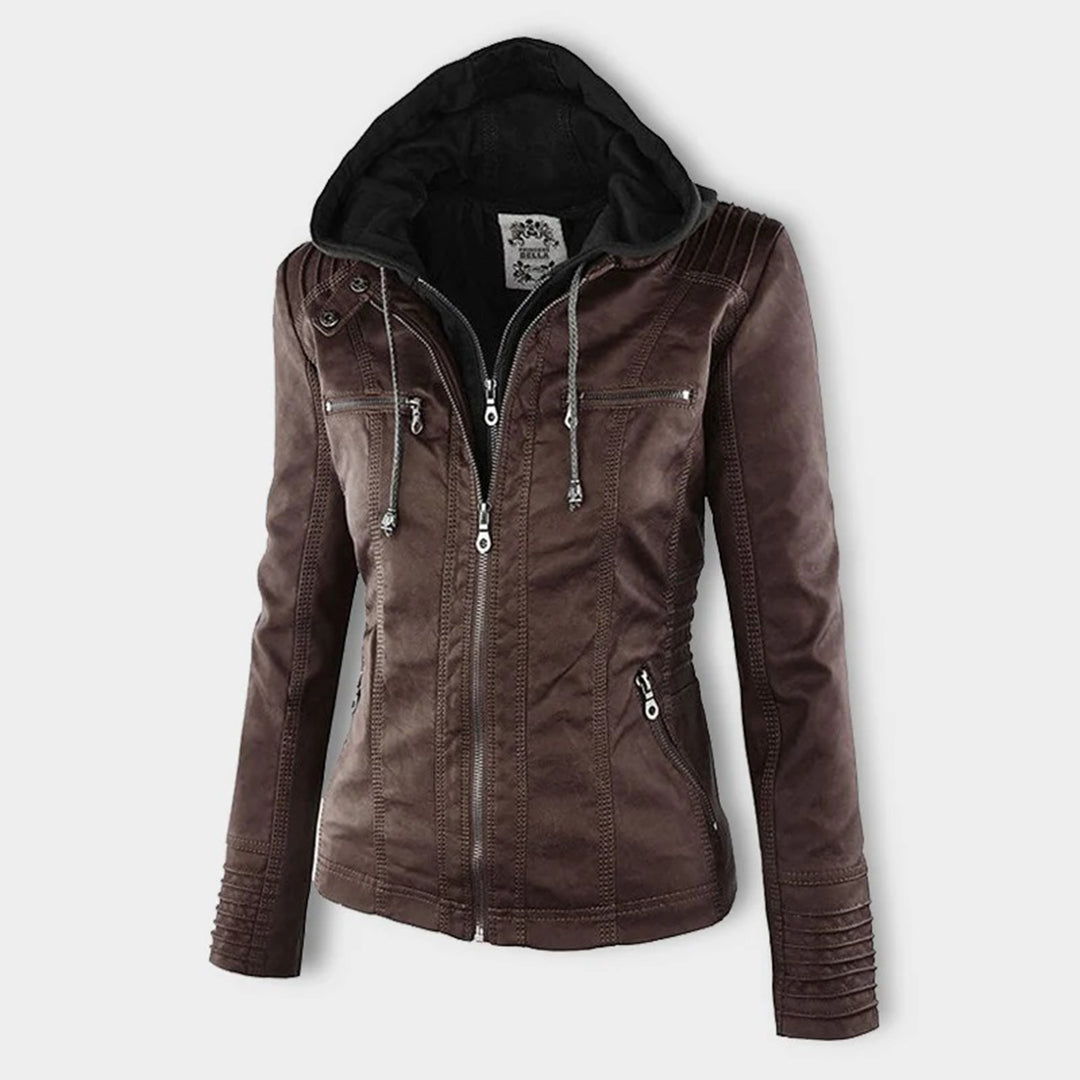 Loretta | Hooded Biker Jacket