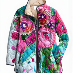 Isabella | Painted Rose Quilted Jacket