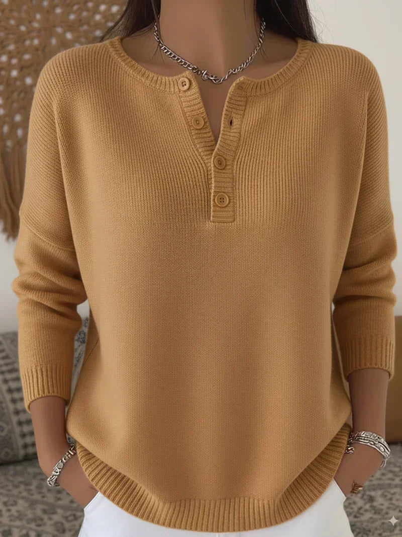 Ernesta | Henley Button Jumper