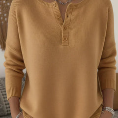 Helena | Ribbed Henley Jumper