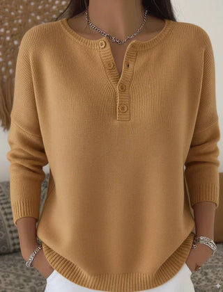 Helena | Henley Button Jumper