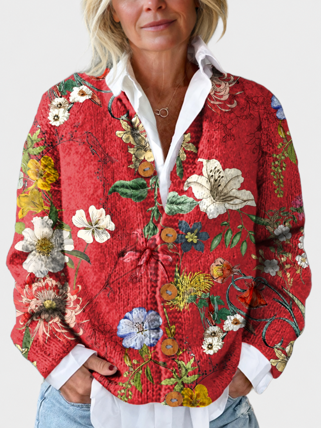 Grace | Vintage Artistic Floral Cardigan