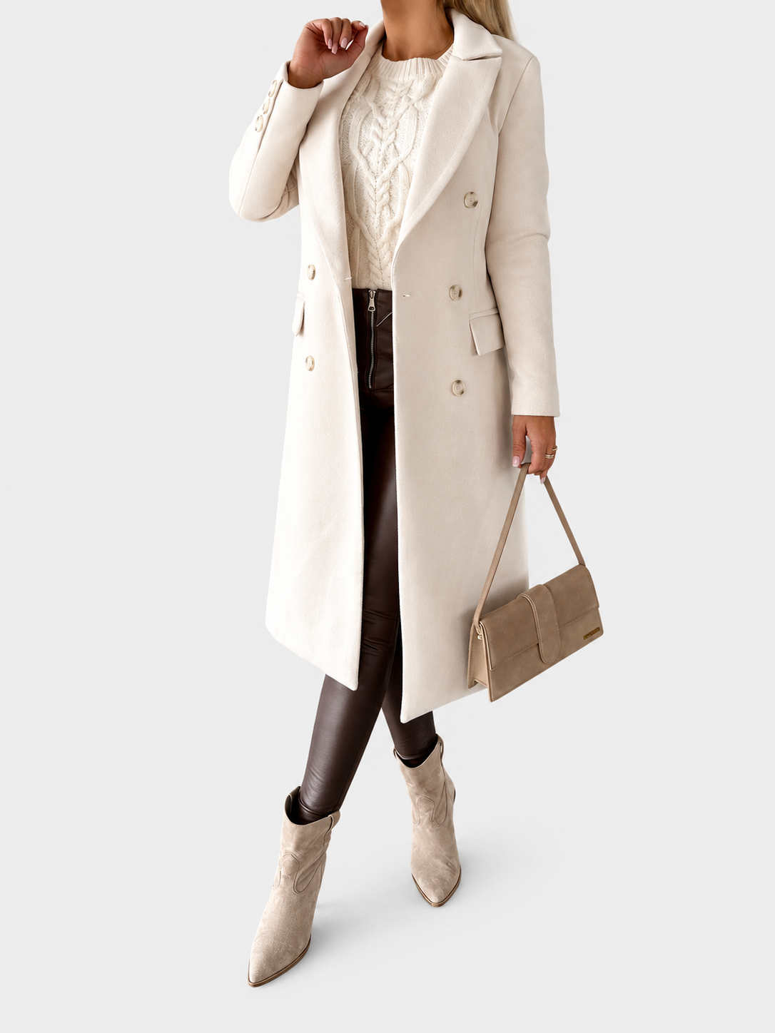 Emeline | Double-Breasted Longline Overcoat