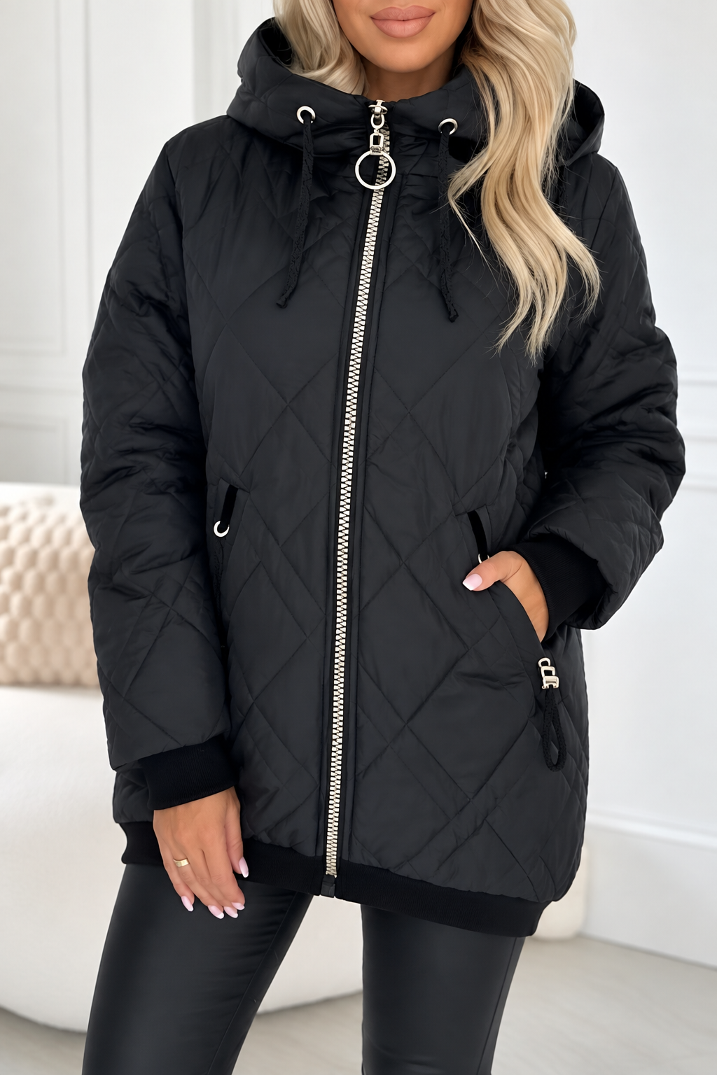 Ella | Warm Hooded Zip Up Jacket