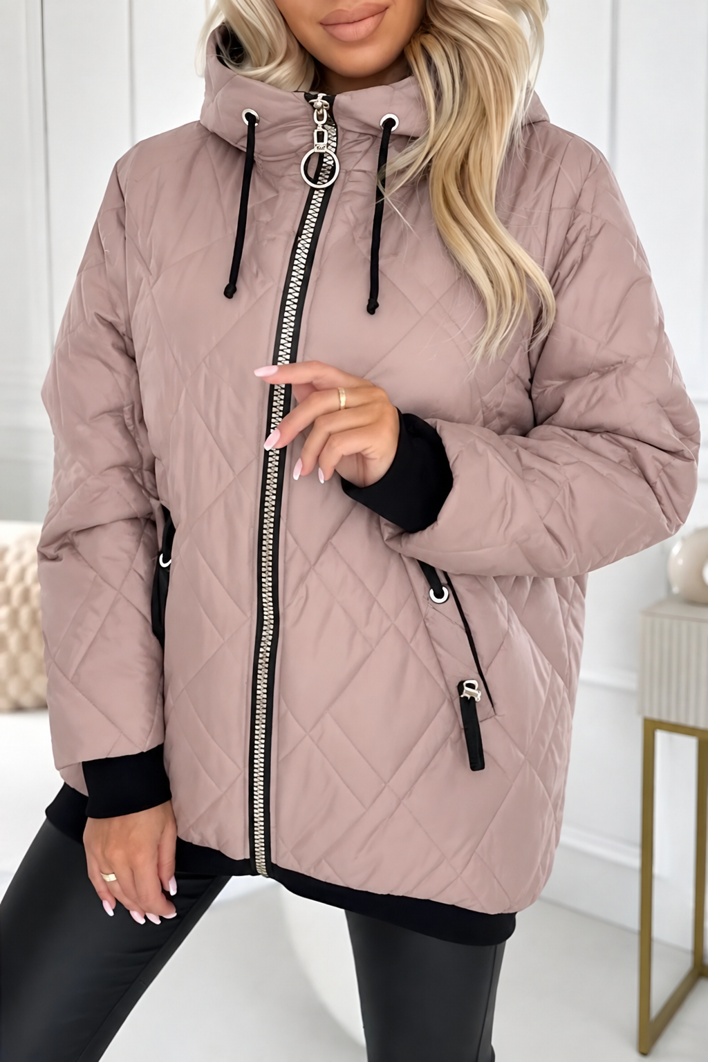 Ella | Warm Hooded Zip Up Jacket