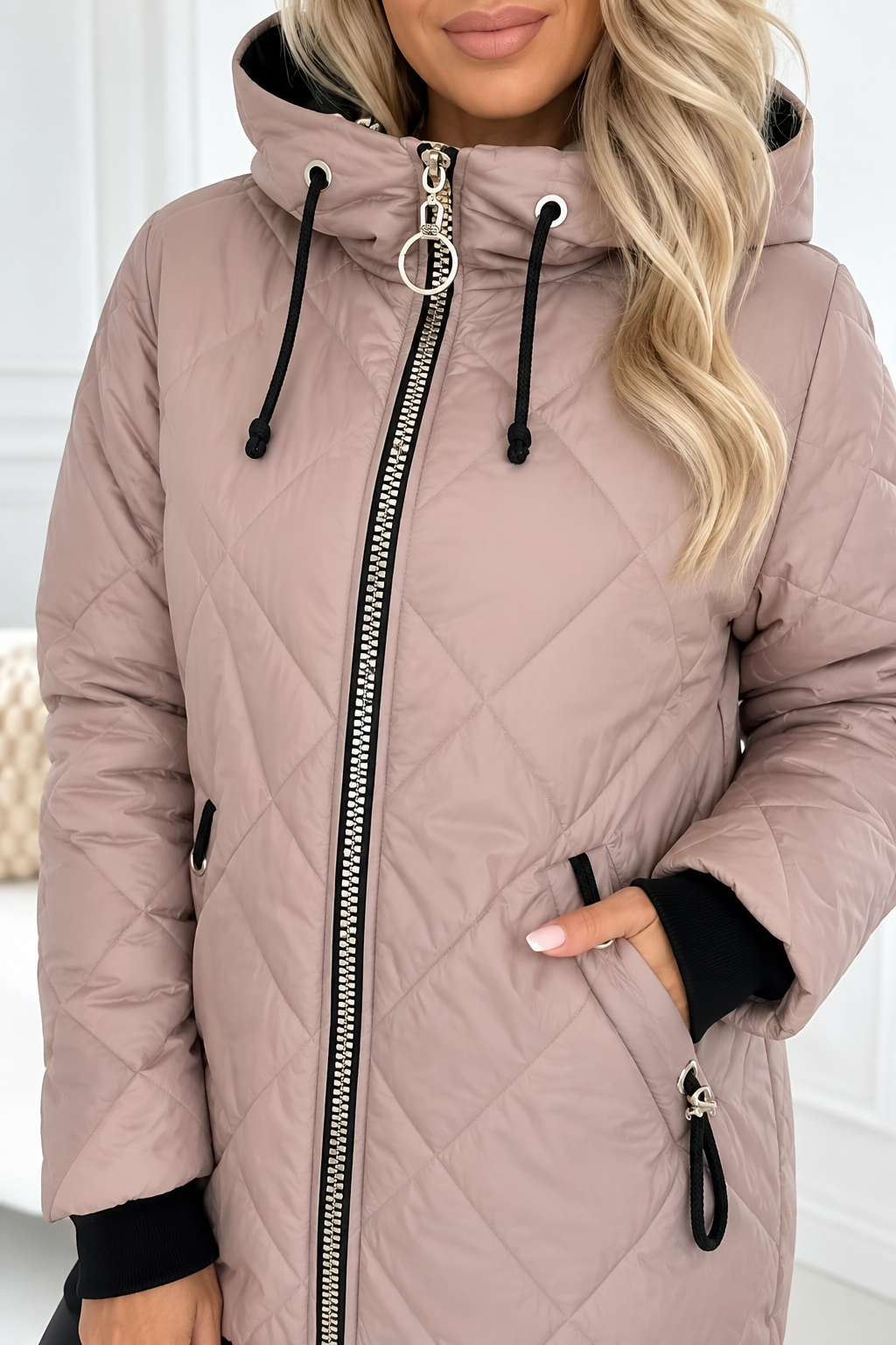Ella | Warm Hooded Zip Up Jacket