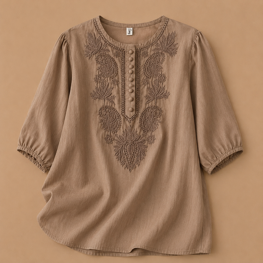 Lois | Classic Embroidered Blouse