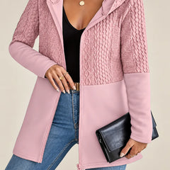 Adeline | Cable-Pattern Hooded Jacket