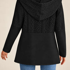 Adeline | Cable-Pattern Hooded Jacket