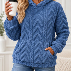 Evelyn | Cosy Textured Fleece Hoodie