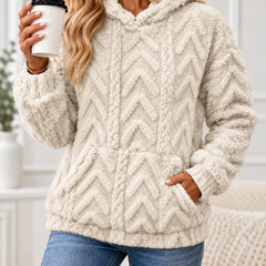 Evelyn | Cosy Textured Fleece Hoodie