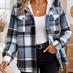 Harper | Cosy Check Hooded Shacket