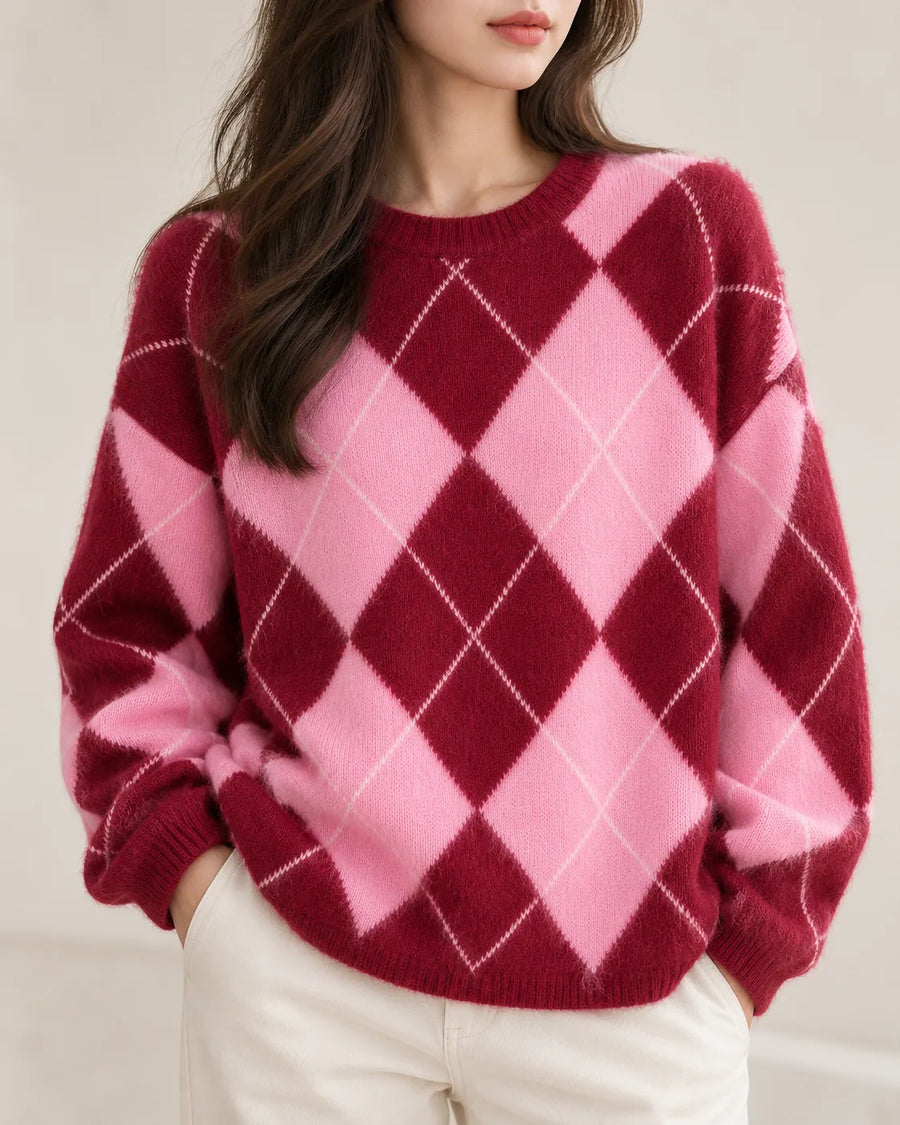 Elodie | Argyle Jumper