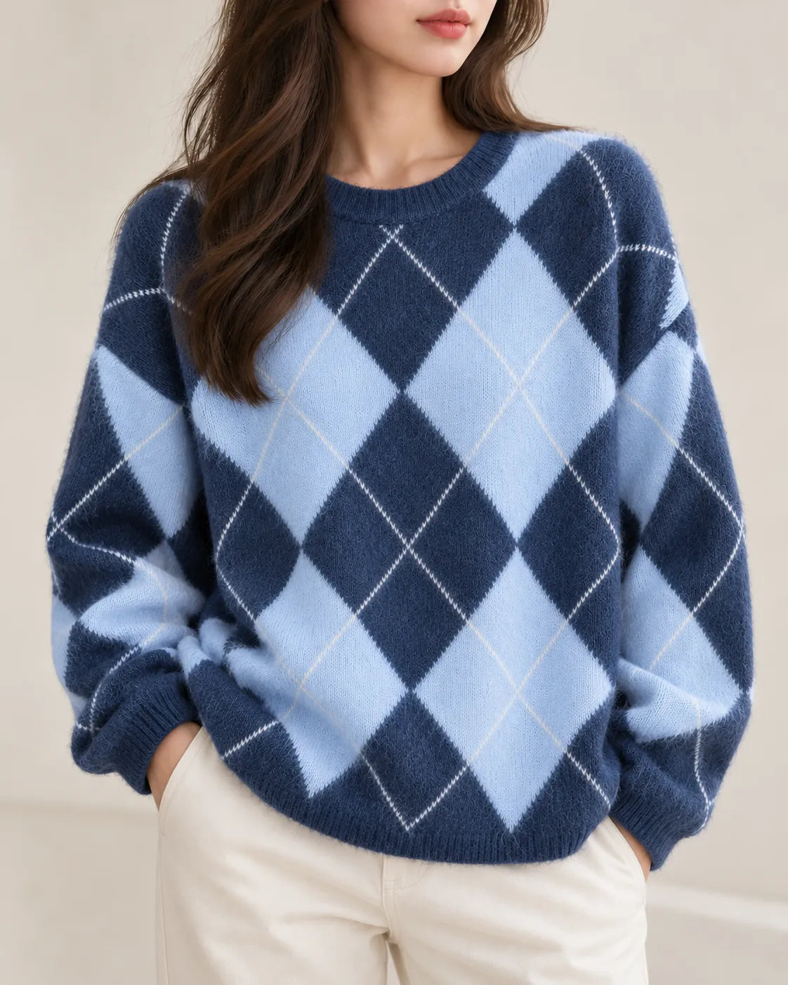 Elodie | Argyle Jumper