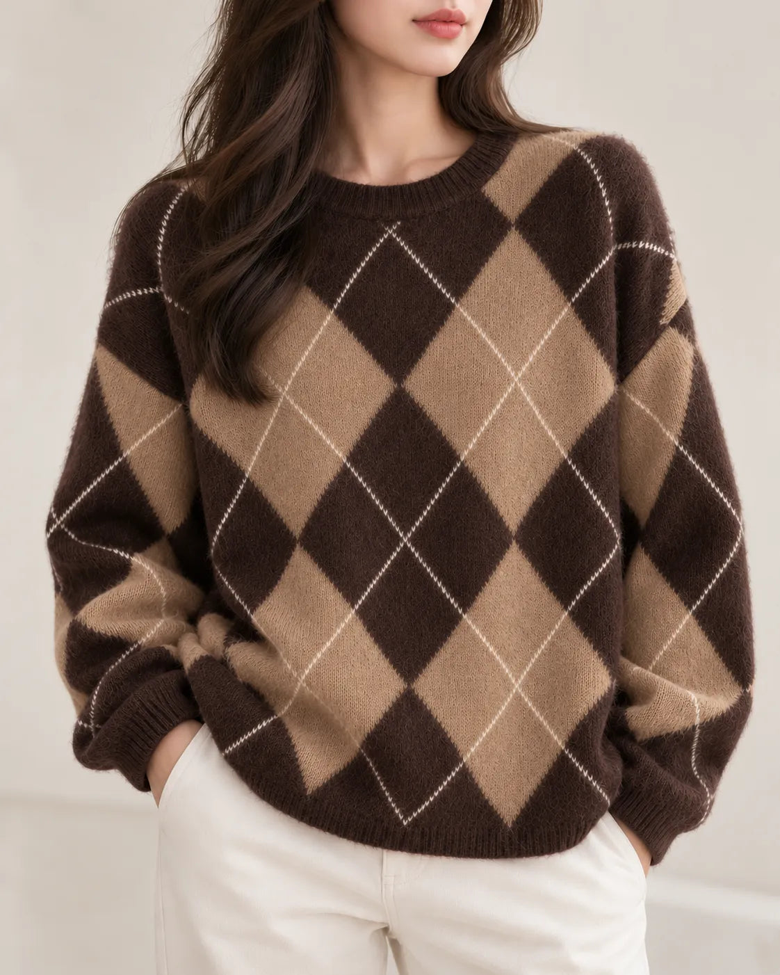 Elodie | Argyle Jumper