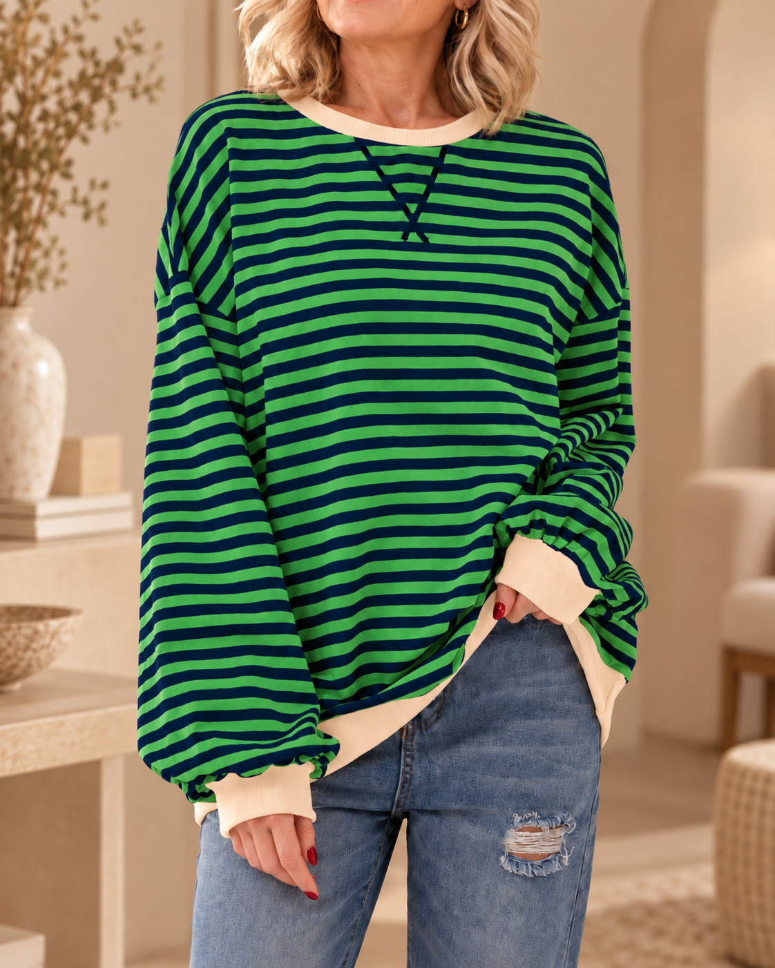 Lesley | Striped Sweatshirt