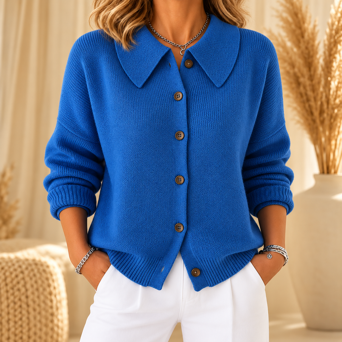Vespera | Collared Button Cardigan