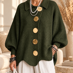 Annabel | Oversized Collared Button Cardigan