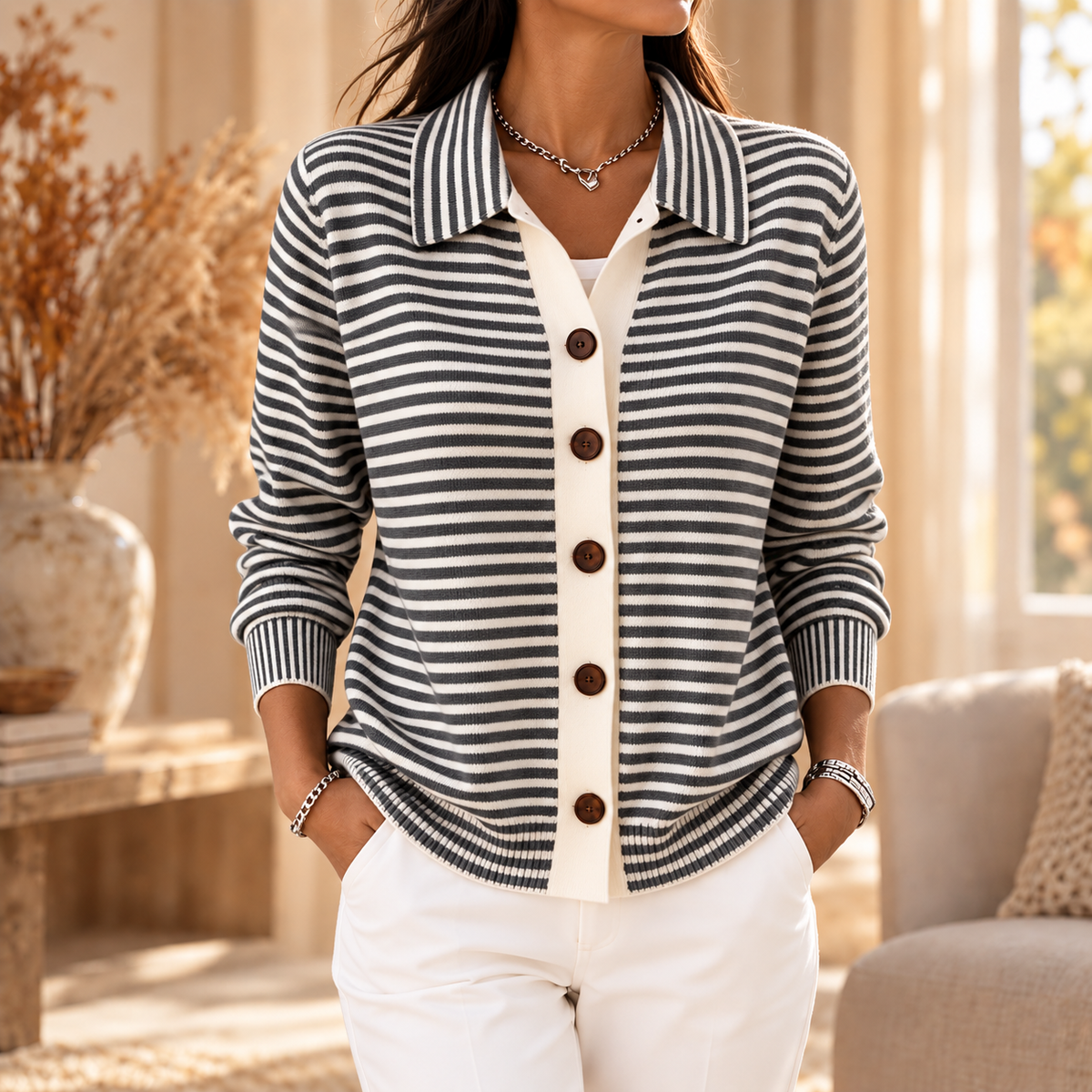 Lesley | Striped Cardigan