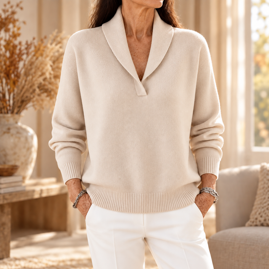 Clarissa | Forgiving-Fit V-Neck Jumper