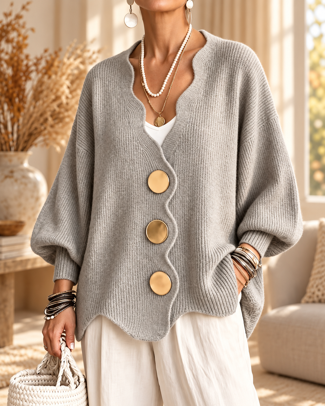Madison | Relaxed Button Cardigan