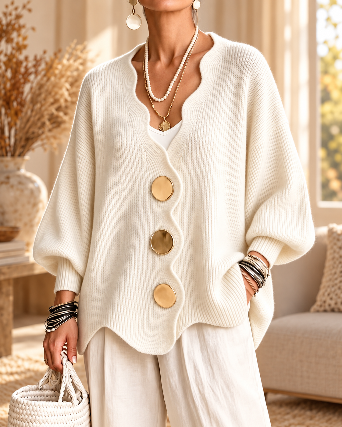 Madison | Relaxed Button Cardigan