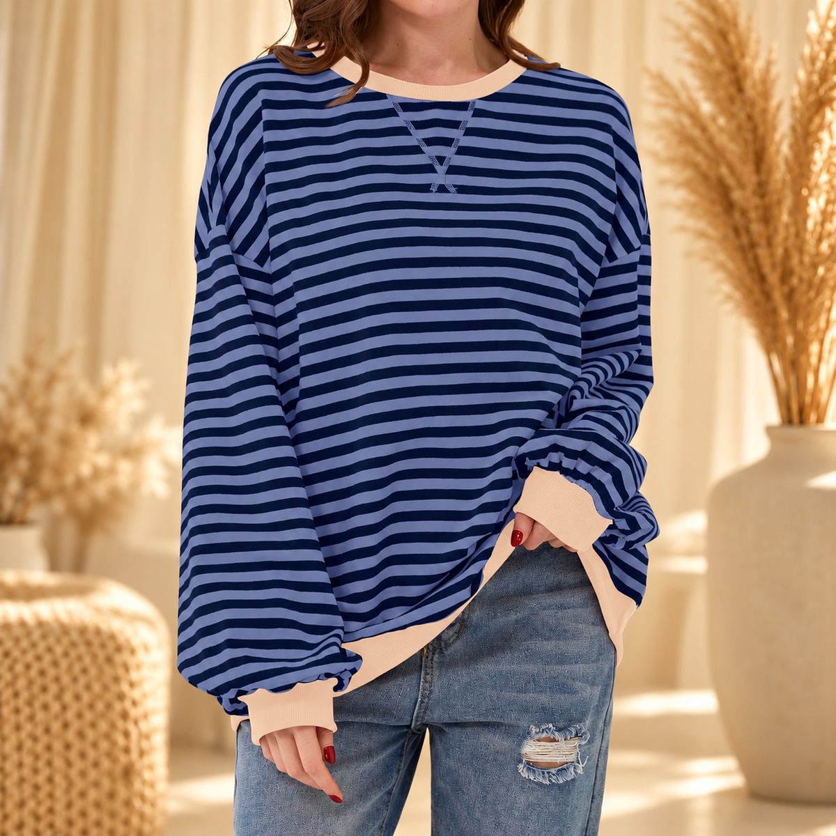 Lesley | Striped Sweatshirt