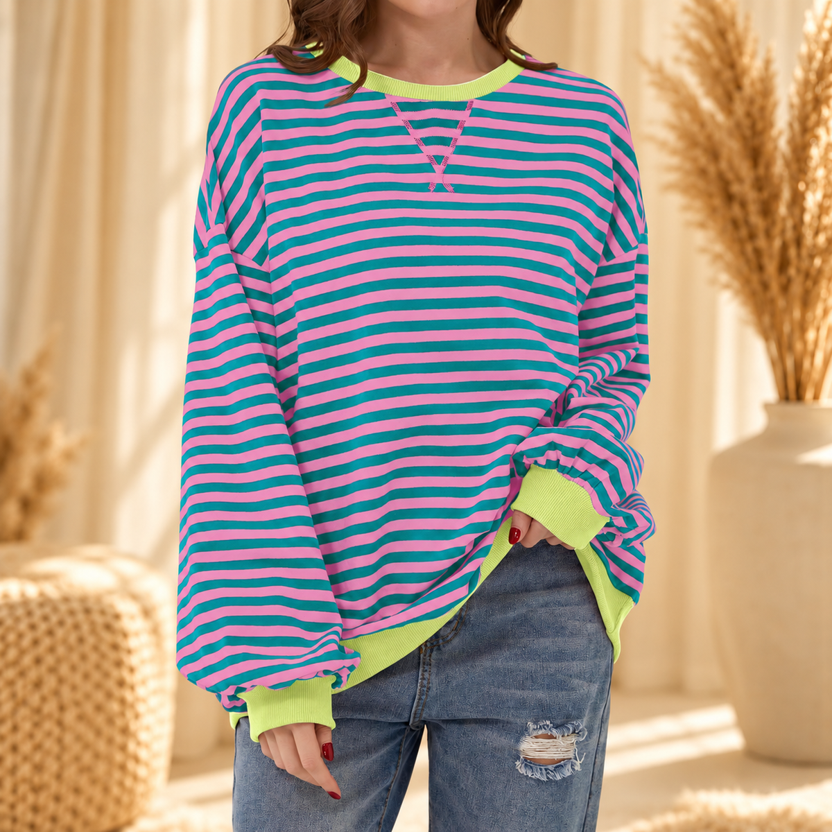 Lesley | Striped Sweatshirt