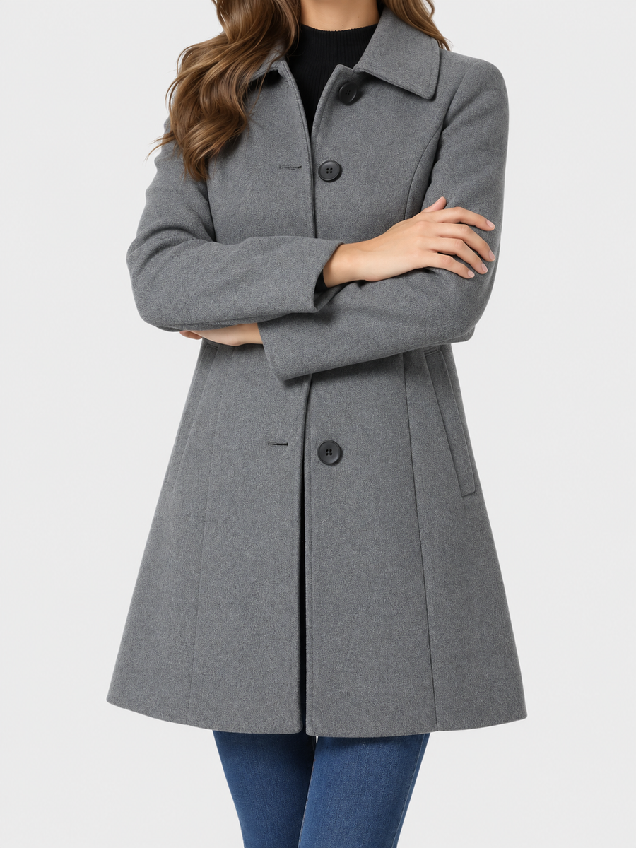 Willa | Classic Collar Fit-and-Flare Coat