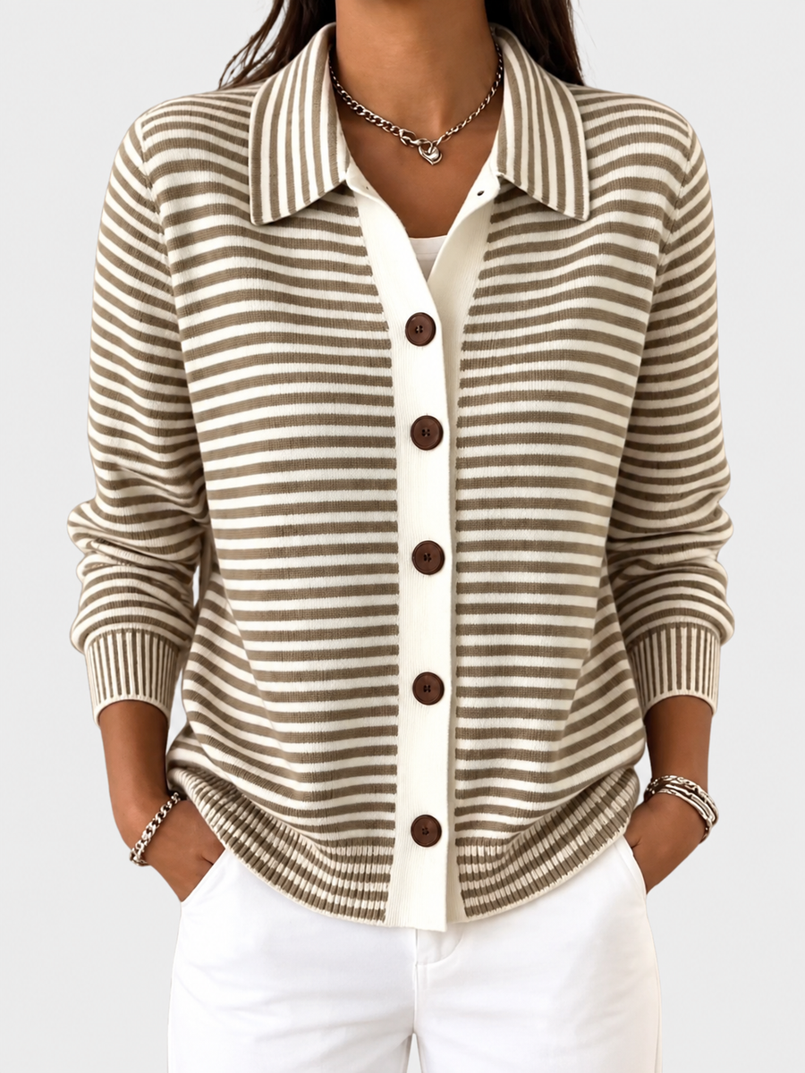 Blythe | Striped Button Cardigan