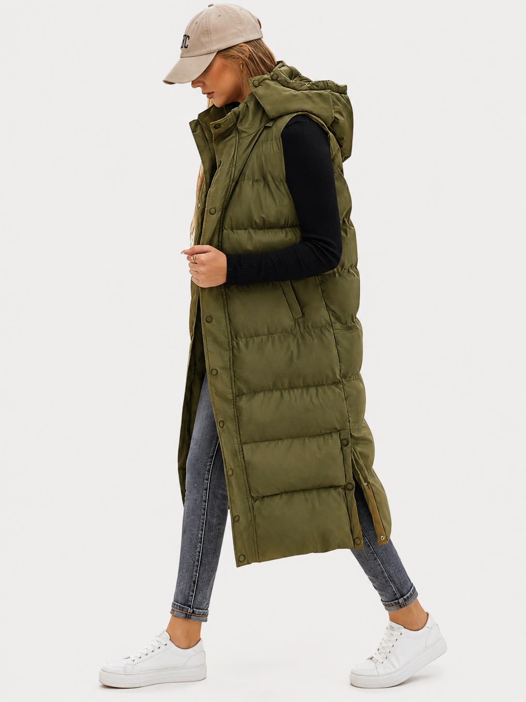 Lies | Hooded Puffer Vest