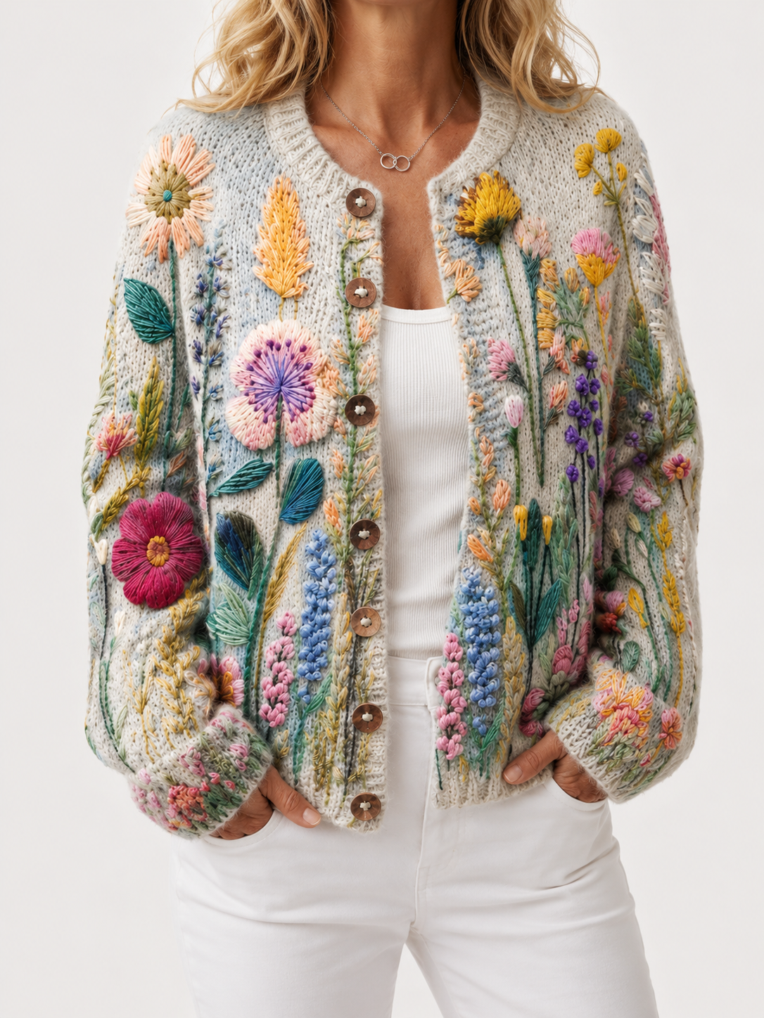 Hazel | Floral Knit Cardigan